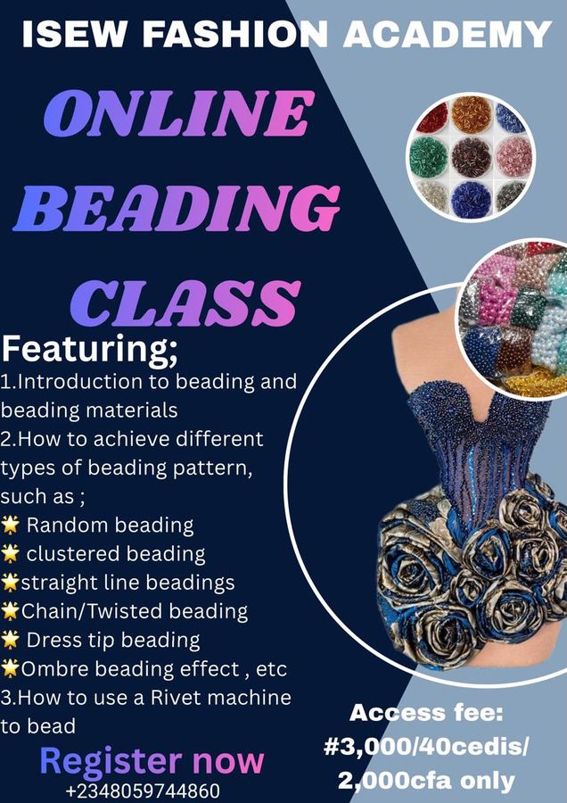 Online Beading Class course flyer